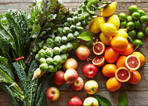 a group of fruits and vegetables on a wood surface Healthy Weight Loss Diets Corby