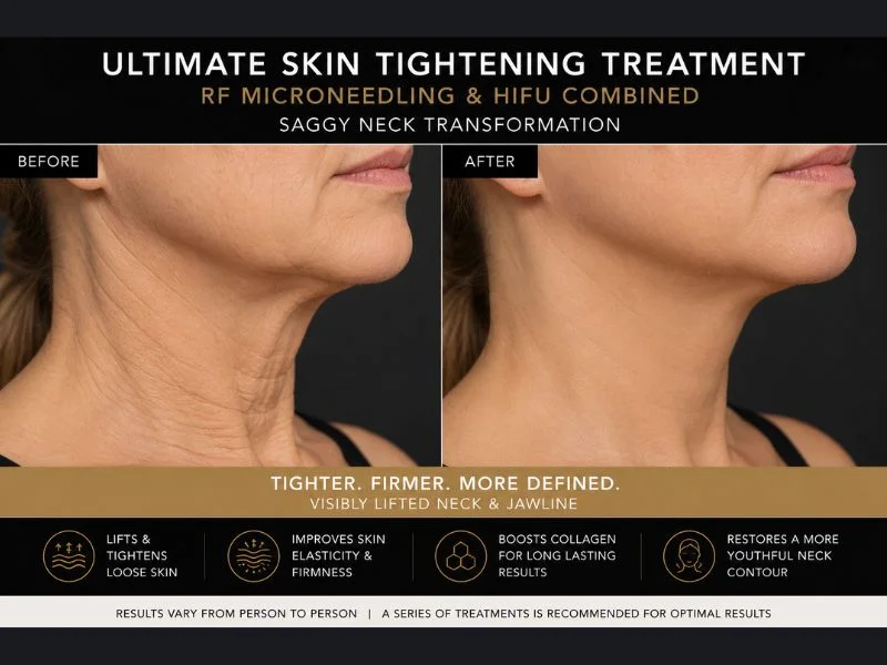 before and after Ultimate skin tightening treatment Corby